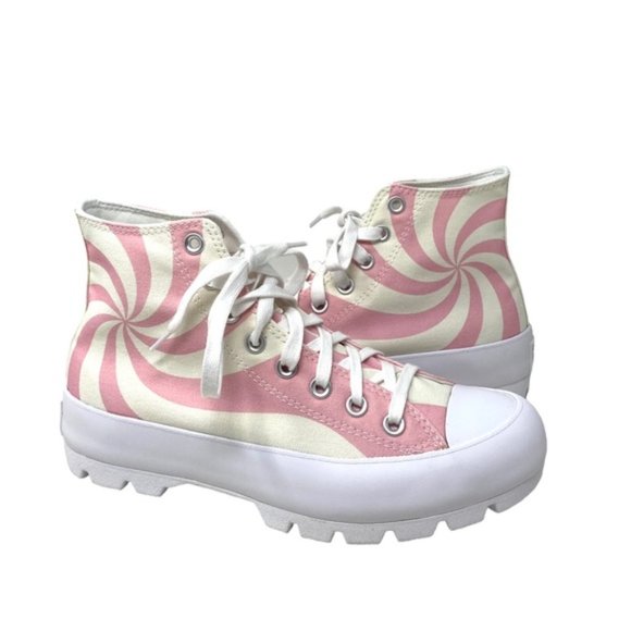 Converse Chuck Taylor Lugged Shoes Skate Women Casual Pink Candy Canvas A10016C - Picture 5 of 10